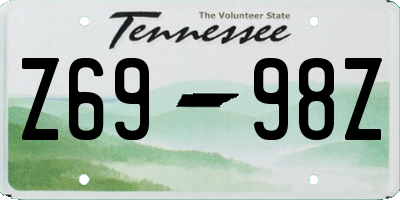TN license plate Z6998Z