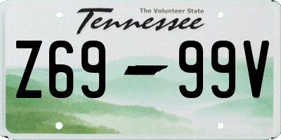 TN license plate Z6999V