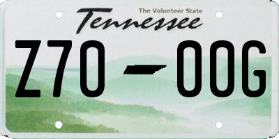 TN license plate Z7000G