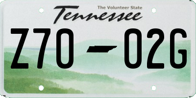 TN license plate Z7002G