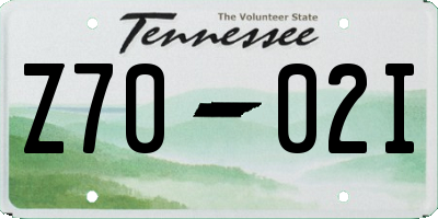 TN license plate Z7002I