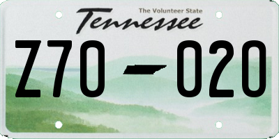 TN license plate Z7002O
