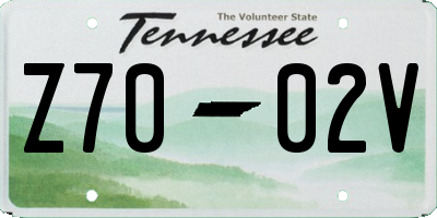 TN license plate Z7002V