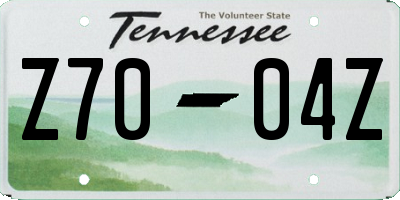 TN license plate Z7004Z