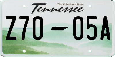 TN license plate Z7005A