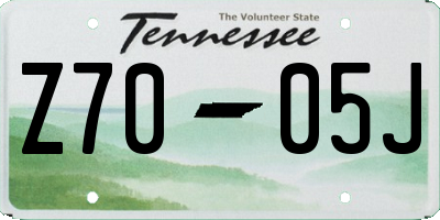 TN license plate Z7005J
