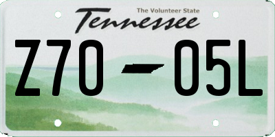 TN license plate Z7005L