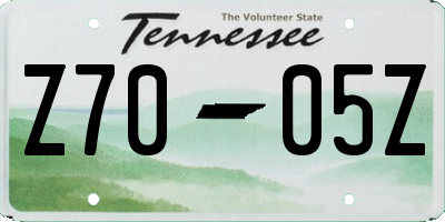 TN license plate Z7005Z