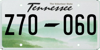 TN license plate Z7006O