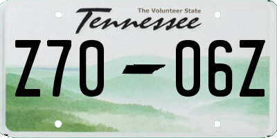 TN license plate Z7006Z