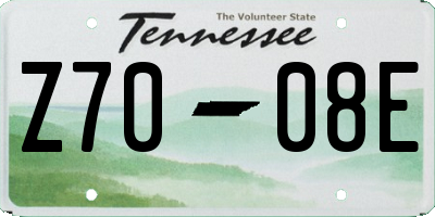 TN license plate Z7008E