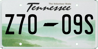 TN license plate Z7009S