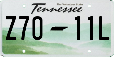 TN license plate Z7011L