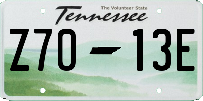 TN license plate Z7013E