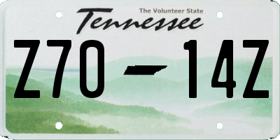 TN license plate Z7014Z
