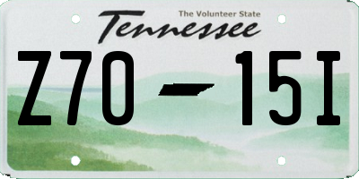 TN license plate Z7015I