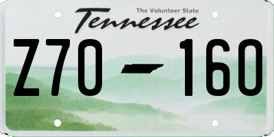 TN license plate Z7016O