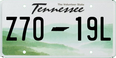 TN license plate Z7019L
