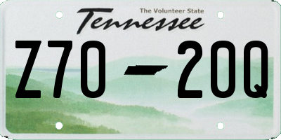 TN license plate Z7020Q