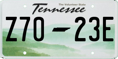 TN license plate Z7023E