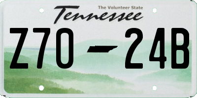 TN license plate Z7024B
