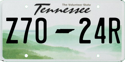 TN license plate Z7024R