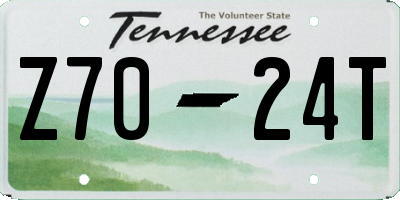 TN license plate Z7024T