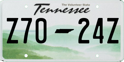 TN license plate Z7024Z