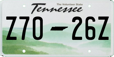 TN license plate Z7026Z
