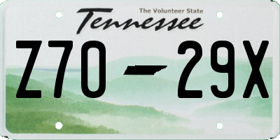 TN license plate Z7029X