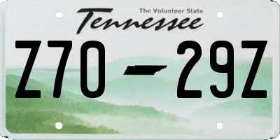 TN license plate Z7029Z