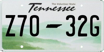 TN license plate Z7032G
