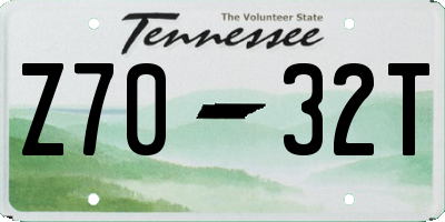 TN license plate Z7032T