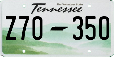 TN license plate Z7035O