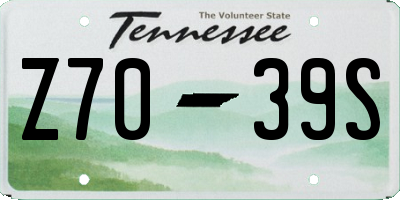 TN license plate Z7039S