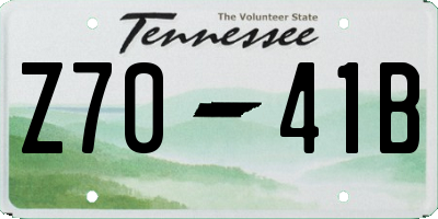 TN license plate Z7041B