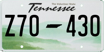 TN license plate Z7043O