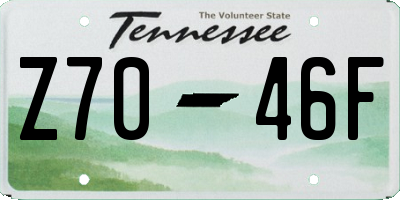 TN license plate Z7046F