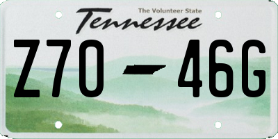 TN license plate Z7046G