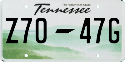 TN license plate Z7047G