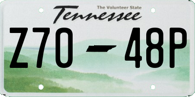 TN license plate Z7048P