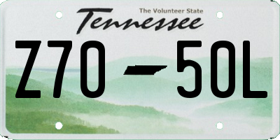 TN license plate Z7050L