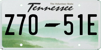 TN license plate Z7051E
