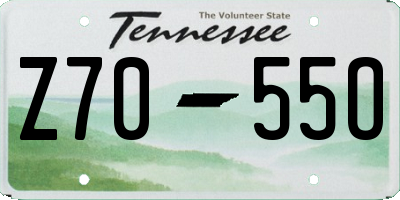 TN license plate Z7055O