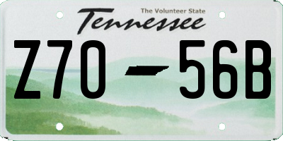 TN license plate Z7056B
