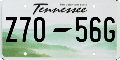 TN license plate Z7056G