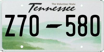 TN license plate Z7058O