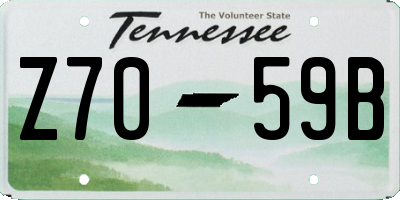 TN license plate Z7059B