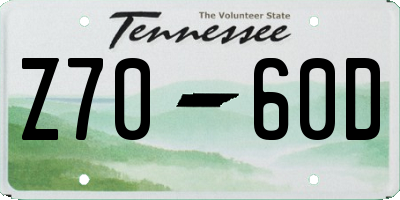 TN license plate Z7060D
