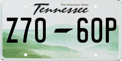 TN license plate Z7060P
